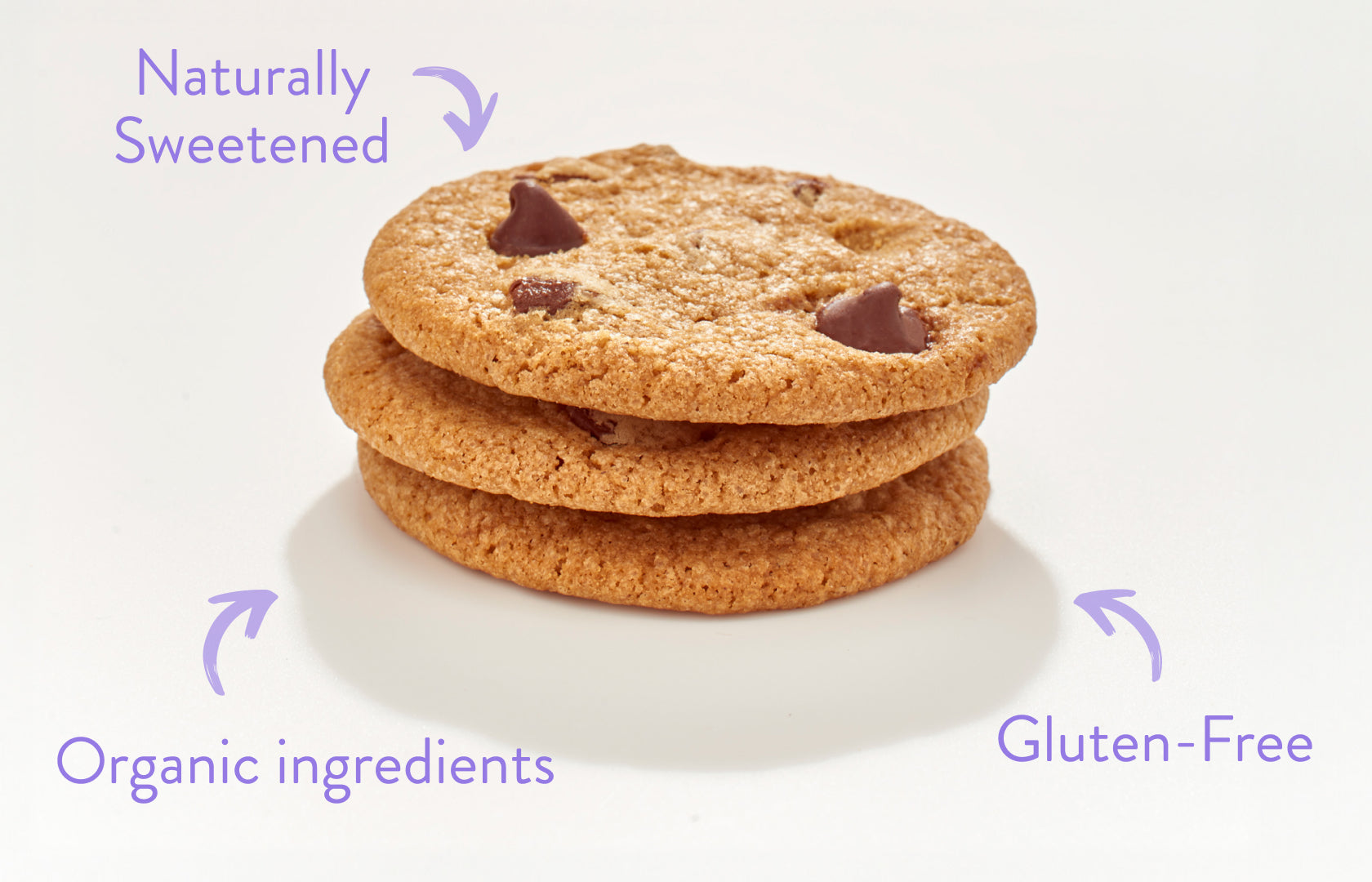 Organic gluten-free cookies with natural ingredients, perfect for a healthy snack on the go.