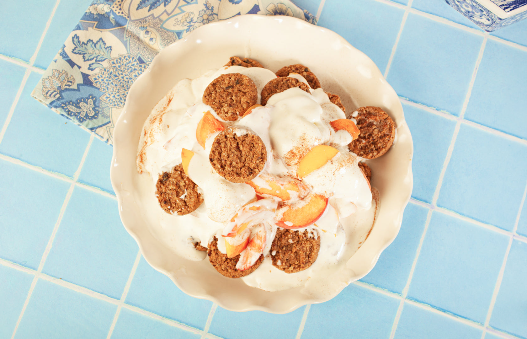 Oatmeal Raisin Peaches + Cream Stacks Recipe